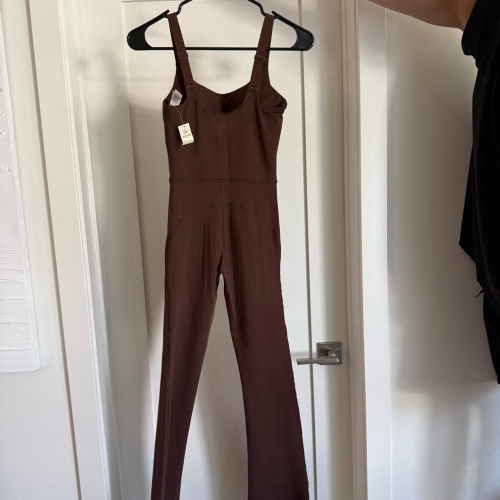 Aerie offline Brown athletic flare jumpsuit size XS BRAND NEW WITH TAGS